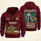 Bulldozer Operator Built for the Everyday Quarter-Zip Hoodie in Wine Red, source-supported front and back views with tracked bulldozers, broad blades, grading-plan artwork, an operator, and Your name and since 2005 sample text.