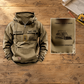 Bulldozer Operator Vintage Hoodie - Timber Yard Stories — Hero; faithful original Vintage Hoodie front and back artwork; CUSTOM NAME and SINCE 2000 on front chest.