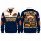 Bulldozer Operator Main Street Grade Sports Sweatshirt in Navy, front and back views with tracked bulldozer artwork and Grading Main Street lettering