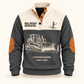 Bulldozer Operator Grade Setter Sports Sweatshirt in Grey, front view on an ivory background, cream technical engraving of a tracked bulldozer with broad front blade, grade stake and drafting marks; fixed artwork; visible custom-name and SINCE 2000 sample text on the garment.