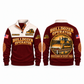 Bulldozer Operator Precision Grade Sports Sweatshirt in Jujube Red, front and back with broad-blade tracked dozer, grade stake, spirit level and Precision in Every Pass lettering