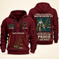 Crane Operator Built For The Everyday Quarter-Zip Hoodie in Wine Red, full authentic front and back views with matching crane operator tools and equipment artwork, original sample name/year and Built For The Everyday planning theme.