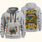 Crane Operator Every Lift Counts Quarter-Zip Hoodie in Light Grey, authentic overlapping front and back views with crane operator artwork and source sample name/year lettering.