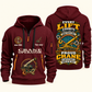 Crane Operator Every Lift Counts Quarter-Zip Hoodie in Wine Red, authentic overlapping front and back views with crane operator artwork and source sample name/year lettering.