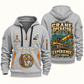 Crane Operator Experience Keeps Working Quarter-Zip Hoodie in Light Grey, authentic overlapping front and back views with crane operator artwork and source sample name/year lettering.