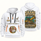 Crane Operator Experience Keeps Working Quarter-Zip Hoodie in White, authentic overlapping front and back views with crane operator artwork and source sample name/year lettering.