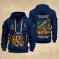 Crane Operator Proud of the Trade Quarter-Zip Hoodie in Navy, full authentic front and back views with matching crane operator tools and equipment artwork, original sample name/year and once-and-always trade motto.