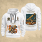 Crane Operator Proud of the Trade Quarter-Zip Hoodie in White, full authentic front and back views with matching crane operator tools and equipment artwork, original sample name/year and once-and-always trade motto.
