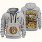 Crane Operator Hands That Power Quarter-Zip Hoodie in Light Grey, authentic overlapping front and back views with crane operator artwork and source sample name/year lettering.
