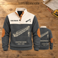 Crane Operator Lift Planner Sports Sweatshirt in Grey, dominant front and smaller real-source back on warm wooden workbench, with LIFT PLANNER headline.; visible custom-name and SINCE 2000 sample text on the garment.