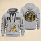 Crane Operator Lifting with Pride quarter-zip hoodie in Light Grey, front and back views with crane boom, hook and rigging artwork; Your name and since 2005 are sample labels.