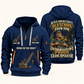 Crane Operator Old School Know-How quarter-zip hoodie in Navy, front and back, fixed sample name and year artwork