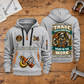 Crane Operator Pride in the Trade Quarter-Zip Hoodie in Light Grey, full front and back views on a crane operator workbench.