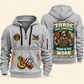 Crane Operator Pride in the Trade Quarter-Zip Hoodie in Light Grey, authentic overlapping front and back views with crane operator artwork and source sample name/year lettering.