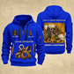 Crane Operator Trade For Life Quarter-Zip Hoodie in Blue, full authentic front and back views with matching crane operator tools and equipment artwork, original sample name/year, niche-specific ONCE A headline and original ALWAYS A CRAFTSMAN footer.
