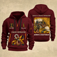 Crane Operator Trade For Life Quarter-Zip Hoodie in Wine Red, full authentic front and back views with matching crane operator tools and equipment artwork, original sample name/year, niche-specific ONCE A headline and original ALWAYS A CRAFTSMAN footer.