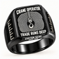 Crane Operator Trade Runs Deep Signet Ring – Black with CUSTOM NAME and SINCE 2000