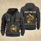 Dump Truck Driver Craft For Life Quarter-Zip Hoodie in Gray, full authentic front and back views with matching dump truck driver tools and equipment artwork, original sample name/year and Craft For Life slogan.