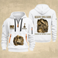 Dump Truck Driver Craft For Life Quarter-Zip Hoodie in White, full authentic front and back views with matching dump truck driver tools and equipment artwork, original sample name/year and Craft For Life slogan.