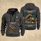 Dump Truck Driver Proud of the Trade Quarter-Zip Hoodie in Gray, full authentic front and back views with matching dump truck driver tools and equipment artwork, original sample name/year and once-and-always trade motto.