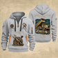 Dump Truck Driver Proud of the Trade Quarter-Zip Hoodie in Light Grey, full authentic front and back views with matching dump truck driver tools and equipment artwork, original sample name/year and once-and-always trade motto.