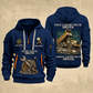 Dump Truck Driver Proud of the Trade Quarter-Zip Hoodie in Navy, full authentic front and back views with matching dump truck driver tools and equipment artwork, original sample name/year and once-and-always trade motto.