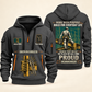 Ironworker Built For The Everyday Quarter-Zip Hoodie in Gray, full authentic front and back views with matching ironworker tools and equipment artwork, original sample name/year and Built For The Everyday planning theme.