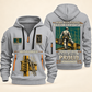 Ironworker Built For The Everyday Quarter-Zip Hoodie in Light Grey, full authentic front and back views with matching ironworker tools and equipment artwork, original sample name/year and Built For The Everyday planning theme.