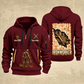 Ironworker Blueprint Quarter-Zip Hoodie in Wine Red, authentic overlapping front and back views with ironworker artwork and source sample name/year lettering.