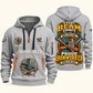 Ironworker Every Beam Counts Quarter-Zip Hoodie in Light Grey, authentic overlapping front and back views with ironworker artwork and source sample name/year lettering.