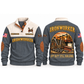 Ironworker Steel Shift Sports Sweatshirt in Grey, front and back garment views with steelworkers tool bag, connecting tools, steel frame and coffee mug, off-duty trade equipment scene, OFF DUTY STILL BUILDING lettering and source sample YOUR NAME and SINCE 2000 text.