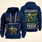 Sprinkler Fitter Built For The Everyday Quarter-Zip Hoodie in Navy, full authentic front and back views with matching sprinkler fitter tools and equipment artwork, original sample name/year and Built For The Everyday planning theme.