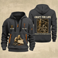 Sprinkler Fitter Craft For Life Quarter-Zip Hoodie in Gray, full authentic front and back views with matching sprinkler fitter tools and equipment artwork, original sample name/year and Craft For Life slogan.