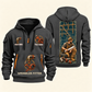 Sprinkler Fitter Daily Groundwork Quarter-Zip Hoodie in Gray, complete front and back views