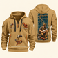 Sprinkler Fitter Daily Groundwork Quarter-Zip Hoodie in Khaki, complete front and back views
