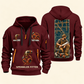Sprinkler Fitter Daily Groundwork Quarter-Zip Hoodie in Wine Red, complete front and back views