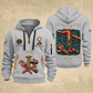 Sprinkler Fitter Proud of the Trade Quarter-Zip Hoodie in Light Grey, full authentic front and back views with matching sprinkler fitter tools and equipment artwork, original sample name/year and once-and-always trade motto.