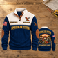 Sprinkler Fitter Main Street Flow Sports Sweatshirt in Navy, source-faithful front and back views on a warm wooden workbench, with MAIN STREET FLOW headline.