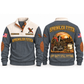 Sprinkler Fitter Fitting Shift Sports Sweatshirt in Grey, front and back garment views with pipe-fitting tool bag, pipe fittings, sprinkler heads and coffee mug, off-duty trade equipment scene, OFF DUTY STILL FITTING lettering and source sample YOUR NAME and SINCE 2000 text.
