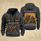 Sprinkler Fitter Trade For Life Quarter-Zip Hoodie in Gray, full authentic front and back views with matching sprinkler fitter tools and equipment artwork, original sample name/year, niche-specific ONCE A headline and original ALWAYS A CRAFTSMAN footer.