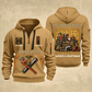 Sprinkler Fitter Trade For Life Quarter-Zip Hoodie in Khaki, full authentic front and back views with matching sprinkler fitter tools and equipment artwork, original sample name/year, niche-specific ONCE A headline and original ALWAYS A CRAFTSMAN footer.