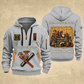 Sprinkler Fitter Trade For Life Quarter-Zip Hoodie in Light Grey, full authentic front and back views with matching sprinkler fitter tools and equipment artwork, original sample name/year, niche-specific ONCE A headline and original ALWAYS A CRAFTSMAN footer.