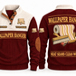 Wallpaper Hanger Clean Craft Sports Sweatshirt in Jujube Red, front and source-visible back with occupation artwork, cream collar and sample YOUR NAME and SINCE 2000 text