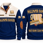 Wallpaper Hanger Clean Craft Sports Sweatshirt in Navy, front and source-visible back with occupation artwork, cream collar and sample YOUR NAME and SINCE 2000 text