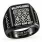 Wallpaper Hanger Craft Runs Deep Signet Ring – Black with CUSTOM NAME and SINCE 2000