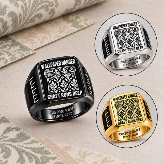 Wallpaper Hanger Craft Runs Deep Signet Ring – Hero with CUSTOM NAME and SINCE 2000