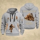 Wallpaper Hanger Earned Every Seam Quarter-Zip Hoodie in Light Grey, full authentic front and back views with matching wallpaper hanger tools and equipment artwork, original sample name/year and Earned Every slogan.