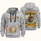 Wallpaper Hanger Hands That Power Quarter-Zip Hoodie in Light Grey, authentic overlapping front and back views with wallpaper hanger artwork and source sample name/year lettering.