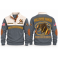 Wallpaper Hanger Finishing Knowledge Sports Sweatshirt in Grey, front and back garment views with finishing notebook, pencil, smoothing brush, seam roller and trimming knife, EXPERIENCE MAKES THE CONNECTION lettering and source sample YOUR NAME and SINCE 2000 text.