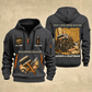 Wallpaper Hanger Trade For Life Quarter-Zip Hoodie in Gray, full authentic front and back views with matching wallpaper hanger tools and equipment artwork, original sample name/year, niche-specific ONCE A headline and original ALWAYS A CRAFTSMAN footer.